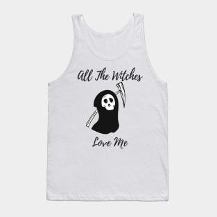 Halloween Costume Party All The Witches Love Me Men Women Tshirt Art Tank Top